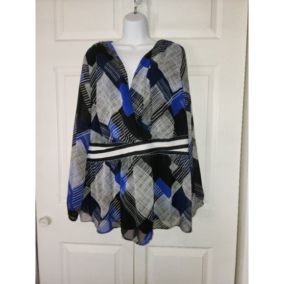 Lane Bryant Geometric Print Blouse - Picture 1 of 3